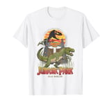 Jurassic Park Isla Nublar T-Rex Roaring Vintage Logo T-Shirt