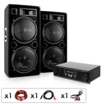 Pack Sono DJ Complet Ampli 1600W+ 2 Enceintes + Câbles