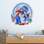 Mario Sonic Färgglada Anime 3d Väggdekaler Pvc Tapet De A