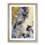 Bend And Break Abstract Framed Print for Living Room Bedroom Home Office Décor, Wall Art Picture Ready to Hang, Oak A2 Frame (64 x 46 cm)