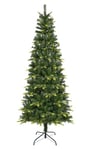 Uten Sapin de Noël Artificiel 225 cm, Réaliste PE Arbre Noël Décoration Intérieur, 800 Aspect Naturel Branches en PVC & PE, Branches de Charnière, 2 Styles, Base en Métal, Réutilisable