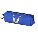 Sonic The Hedgehog - SEGA Sega-Sonic Sight-Trousse Carré Fan 2.2, Bleu, 22 x 9 cm