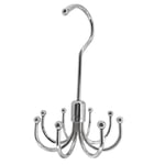 2Piece Household Electroplating Hooks Rotatable Eight-Claw Hooks Silver J9F2