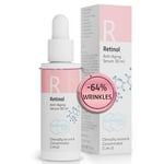 Retinol Serum 30ml, Reduce wrinkles by 64% in 3 Months - High Strength Collagen Booster for a Natural Face Lift Face Serum Elemental Care