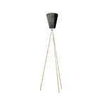 Northern Oslo Wood gulvlampe Black, beige stativ