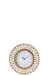 J-Line Wonder Rattan Wall Clock/Natural Plywood/White Small, Reed Bambu, S