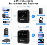 SONRU 2-IN-1 Bluetooth Transmitter and Receiver for TV, Bluetooth Receiver for