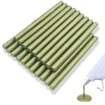 Bâton de cire, 20 PCS mini pistolet à colle bâton de cire d'étanchéité pour tampon de cire, bâtons de cire de scellement pour invitations de mariage, cartes (Greenish Gold)