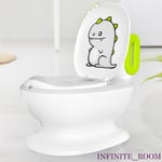 Potty Toilet Training Chair Baby Kids Toddler Dinosaur Paper Holder Flush Sound