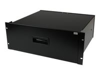 Startech.Com 4U Black Steel Storage Drawer For 19In Racks And Cabinets - Rack Storage Drawer - 4U - 4Udrawer - Lagerskuff Til Rack - 4U - For P/N: Cabscrws1224, Rk2537bkm, Rk3236bkf, Rk4236bkb, Rk4242bk24, Rk4242bk30, Rkqmcab12v2