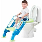 Siege de Toilette Enfant Pliable, Reducteur de Toilette Bebe avec Marches Larges, Escalier Toilette Enfant avec Echelle Marche pour Garcons et