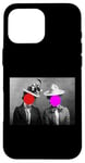 Coque pour iPhone 16 Pro Max Autocollant Visage Rouge Chapeaux Rouges