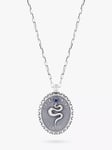 Dower & Hall Men's Snake Talisman Pendant Necklace