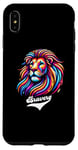 Coque pour iPhone XS Max Lion coloré avec inscription « Bravery »