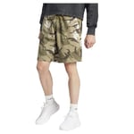 adidas Men's Seasonal Essentials Camouflage Shorts, Olive strata, S Tall