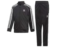 adidas Superstar Suit Survêtement Mixte Enfant, Top:Black/White Bottom:Black/White, FR : 3XL (Taille Fabricant : 3-4Y)