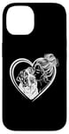 iPhone 14 Saint Bernard Mom Dog Art Valentine's Day Heart Case