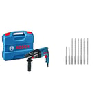 Bosch Professional Perforateur SDS Plus GBH 2-26 (Ø perçage dans béton : 4-26 mm, Coffret) + Assortiment de 8 Coffret de forets SDS plus (le béton, accessoire)