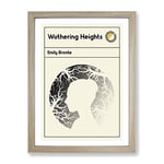 Book Cover Wuthering Heights Emily Bronte Modern Framed Wall Art Print, Ready to Hang Picture for Living Room Bedroom Home Office Décor, Oak A4 (34 x 25 cm)