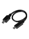 StarTech.com 8in USB OTG Cable Micro USB to Mini USB M/M - USB-kaapeli - 20.32 cm