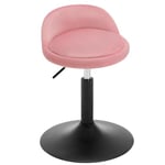 WOLTU Chaises de Maquillage, Tabouret Coiffeuse, Tabouret Pivotant Réglable en Hauteur 42,5-60 cm, Tabouret en Velours, pour Salle à Manger, Cuisine, Salon, Chambre à Coucher,Bureau,Rose,BH424rs-1