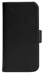 Essentials Samsung A22 5G PU wallet  detachable 3 cards Black