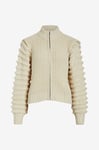 Vila - Cardigan viElada High-neck L/S Zip Knit - Beige