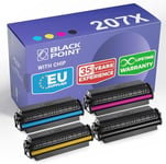 BLACK POINT [avec Puce Lot de 4 Cartouches de Toner pour HP 207X HP 207A HP W2210X W2211X W2212X W2213X pour HP Color Laserjet Pro MFP M283fdw Color Laserjet Pro MFP M282nw MFP M283fdn M255dw M255nw