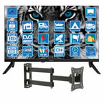 22" TV + Wall Bracket 12V / 240V Full HD TV ideal for MOTORHOME CARAVAN BOAT VAN