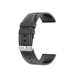 Bracelet En Cuir De Silicone De Qualité Supérieure Phonecare Pour Samsung Galaxy Watch7 Lte - 44mm - Marron Noir