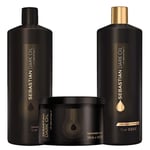 SEBASTIAN Kit Dark Oil shampoo 1000ml + mask 500ml + conditioner 1000ml