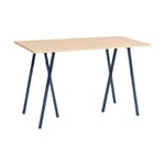 HAY Loop Stand incl. support barbord 77,5x160 cm Deep blue-clear lacq. oak