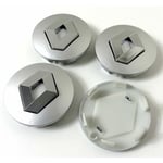 Rena02 - 57MM 4-pack Centrumkåpor Renault Silver one size