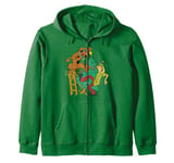 Christmas Scooby Doo Shaggy Decorate Tree Holiday Zip Hoodie