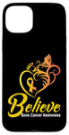 Coque pour iPhone 15 Plus Soutien jaune de la sensibilisation au cancer des os