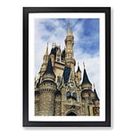 Big Box Art Magic Kingdom Florida Orlando USA Framed Wall Art Picture Print Ready to Hang, Black A2 (62 x 45 cm)