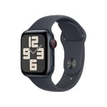 Apple Watch SE (2ᵉ gén) 40 mm GPS + Cellular Montre connectée avec Boîtier en aluminium minuit et Bracelet Sport minuit (M/L). Suivi activité et sommeil, détection accidents, suivi fréquence cardiaque