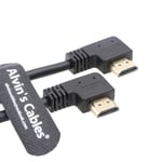 Alvin's Cables Z Cam E2 L Shape 4K 60P HDMI Cable for Atomos Shinobi Ninja V Monitor Portkeys BM5 Right Angle to Right Angle High Speed HDMI Cord 30CM