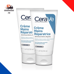 CeraVe Crème Mains Réparatrice, Nourrissante et Hydratante 2 x 50ml