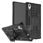 Sony Xperia Xa1      Heavy Duty Case    [Black]