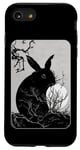 Coque pour iPhone SE (2020) / 7 / 8 Amoureux des lapins, lapin et lune