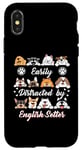 iPhone X/XS Easily Distracted by English Setter Irish Setters Funny Case