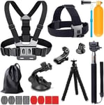 13-en-1 Accessoires pour Gopro, Kit d'accessoires pour caméra d'action Compatible avec GoPro Hero 13 12 11 10 9 8 Max 7 6 5 4 Black SJ4000 et Autres caméras de Sport.[G4]