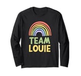 Happy Colorful Team Louie Rainbow Pride Green Yellow Long Sleeve T-Shirt