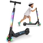 SISIGAD Electric Scooter for Kids Ages 6-12, Kids Electric Scooter with Adjustable Height, Teen Scooter with Light Up Wheels, Max Range 4KM and 10km/h Speed, Kids Boy Girls Best Gift