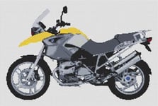 BMW GS 2006 Yellow Motorcycle Cross Stitch Kit