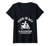 Womens This Is My E-Scooter Camping Shirt V-Neck T-Shirt