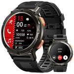 KOSPET Montre Connectée Homme Appel, 1.43'' Écran Always-on AMOLED 60 Jours d'Autonomie 5ATM Étanche Assistant Vocal, Montre Militaire Homme Robuste 70 Modes Sport Sommeil Fréquence Cardiaque SpO2