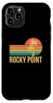 Coque pour iPhone 11 Pro Rocky Point Vacation Palmiers et coucher de soleil