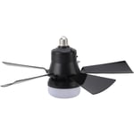 Eosnow - Ventilateur de plafond à intensité variable, 3 couleurs, vitesse du vent, minuterie 1H, 2H, 4H, E27, petite lampe avec télécommande, pour